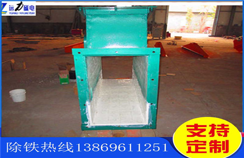 永磁管道除鐵器，RCYG-800威海永磁管道除鐵器_遠(yuǎn)力RCYG-800威海永磁管道除鐵器12000高斯 可定制工作原理_安裝示意圖